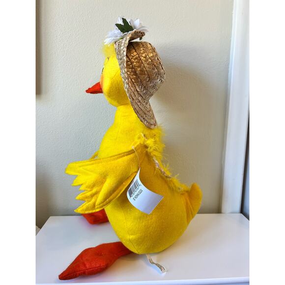 Retired Vintage Annalee Easter Duck W/Straw Hat 2006 - Picture 4 of 9